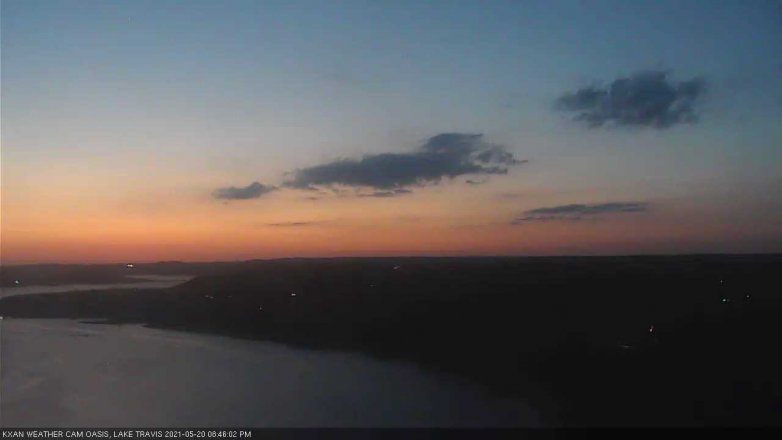 Lake Travis webcam, May 20, 2021 8:45 PM CT