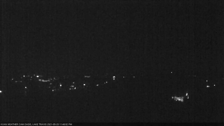 Lake Travis webcam, May 20, 2021 11:45 PM CT