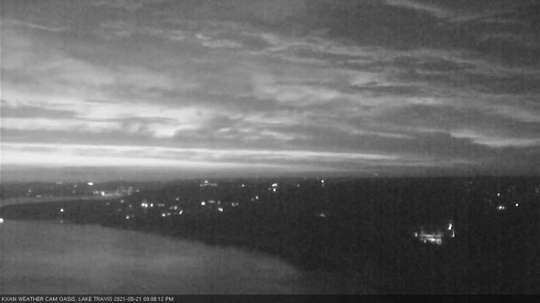 Lake Travis webcam, May 21, 2021 9:00 PM CT