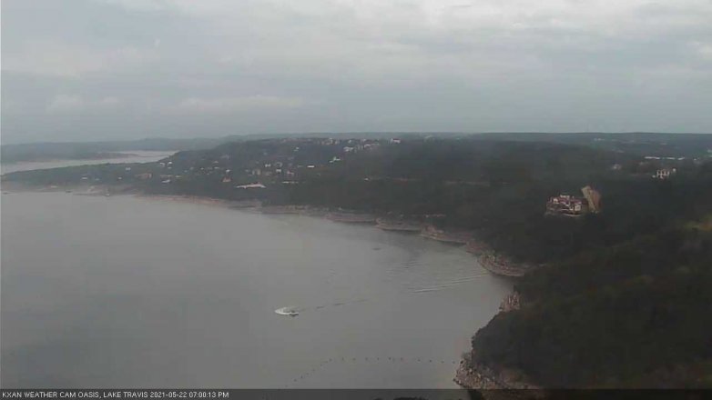 Lake Travis webcam, May 22, 2021 7:00 PM CT