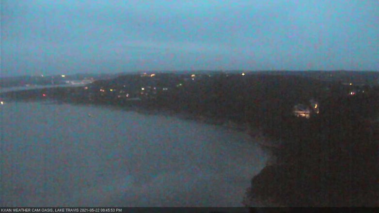Lake Travis webcam, May 22, 2021 8:45 PM CT