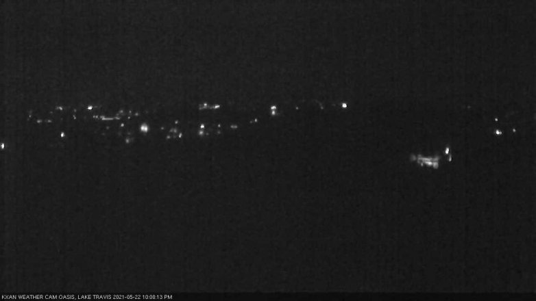 Lake Travis webcam, May 22, 2021 10:00 PM CT