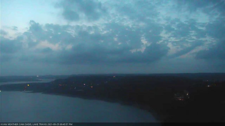 Lake Travis webcam, May 25, 2021 8:45 PM CT