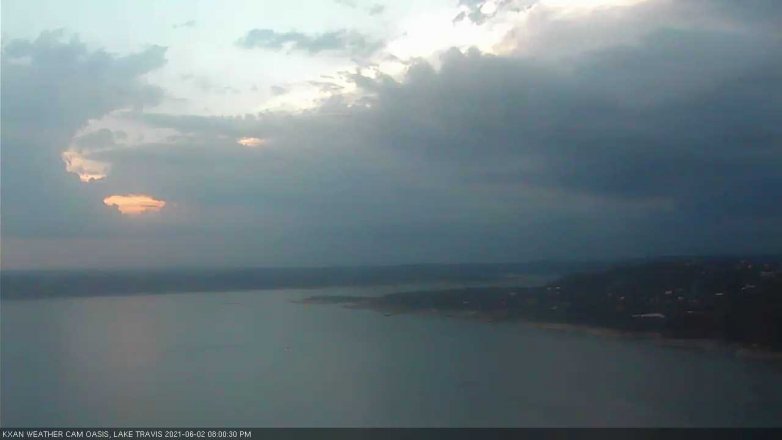 Lake Travis webcam, June 2, 2021 8:00 PM CT
