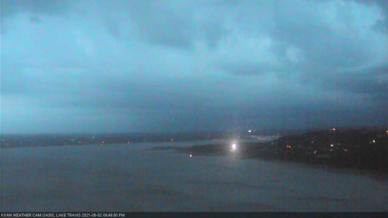 Lake Travis webcam, June 2, 2021 8:45 PM CT
