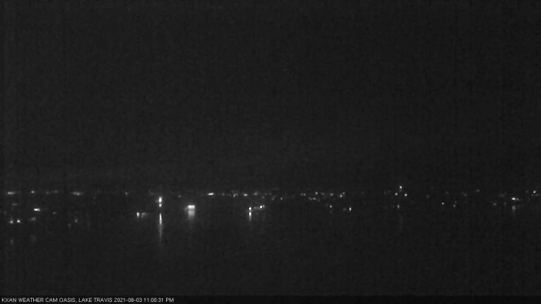 Lake Travis webcam, June 3, 2021 11:00 PM CT