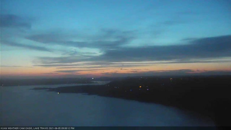Lake Travis webcam, June 5, 2021 9:00 PM CT