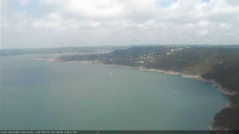 Lake Travis webcam, June 6, 2021 12:00 PM CT