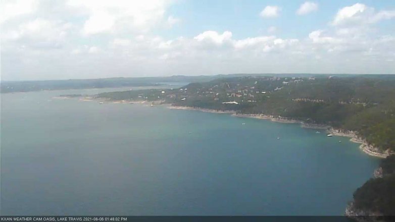 Lake Travis webcam, June 6, 2021 1:45 PM CT