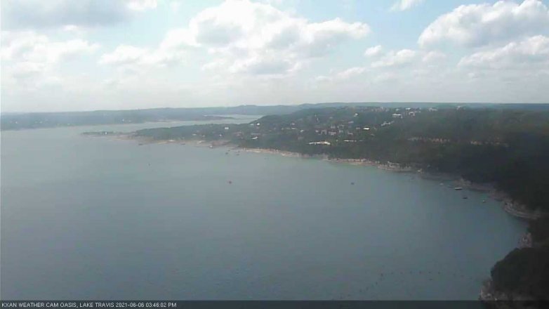 Lake Travis webcam, June 6, 2021 3:45 PM CT