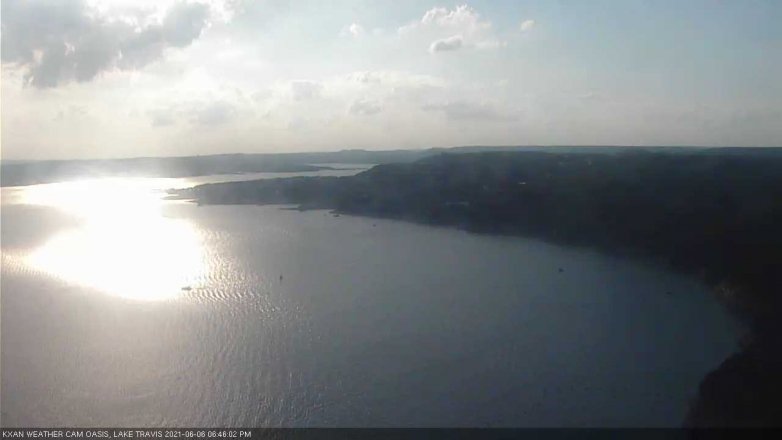 Lake Travis webcam, June 6, 2021 6:45 PM CT