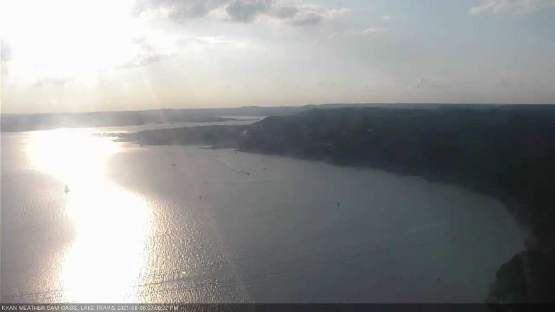 Lake Travis webcam, June 6, 2021 7:00 PM CT
