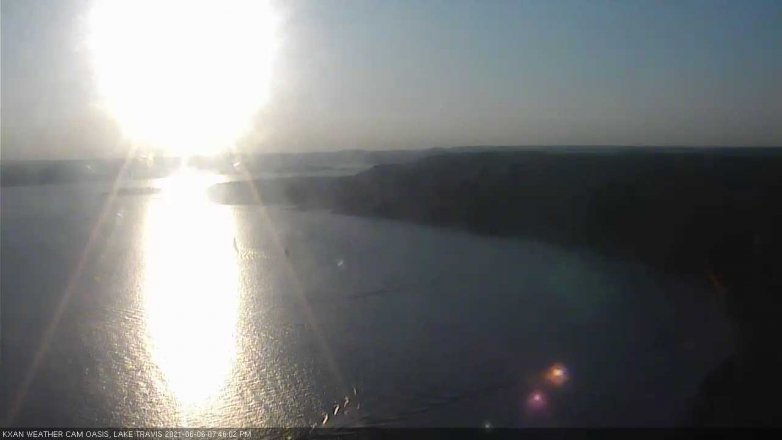 Lake Travis webcam, June 6, 2021 7:45 PM CT
