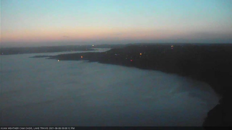 Lake Travis webcam, June 6, 2021 9:00 PM CT