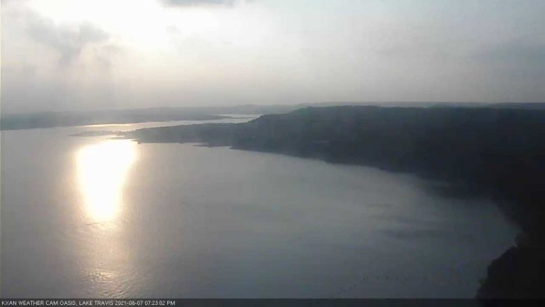 Lake Travis webcam, June 7, 2021 7:25 PM CT