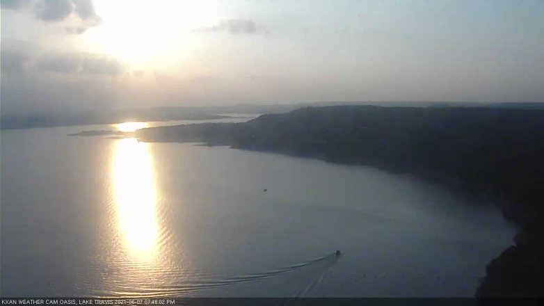 Lake Travis webcam, June 7, 2021 7:45 PM CT