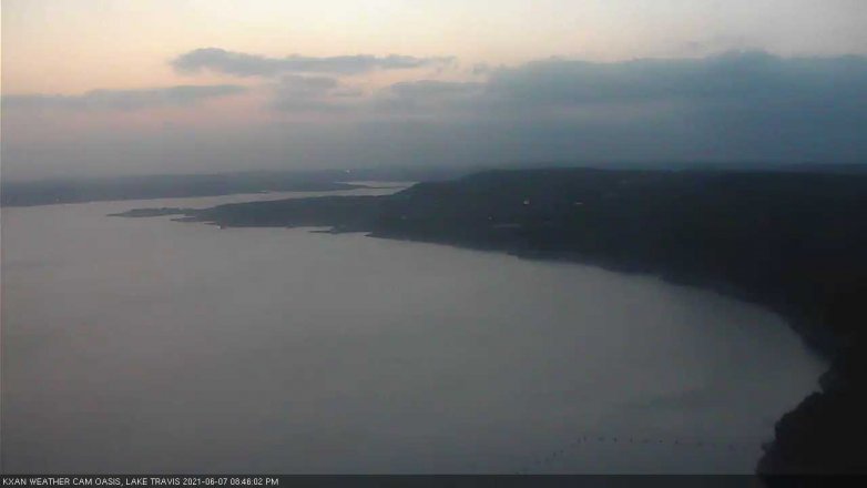 Lake Travis webcam, June 7, 2021 8:45 PM CT