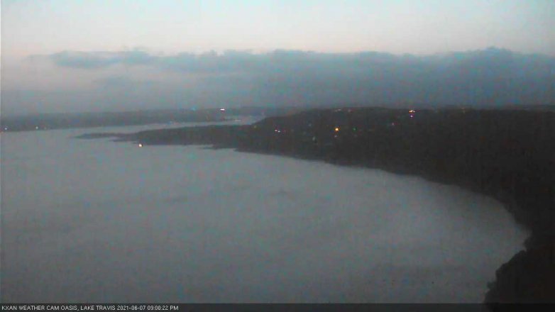 Lake Travis webcam, June 7, 2021 9:00 PM CT