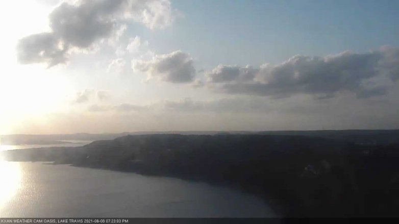 Lake Travis webcam, June 8, 2021 7:25 PM CT