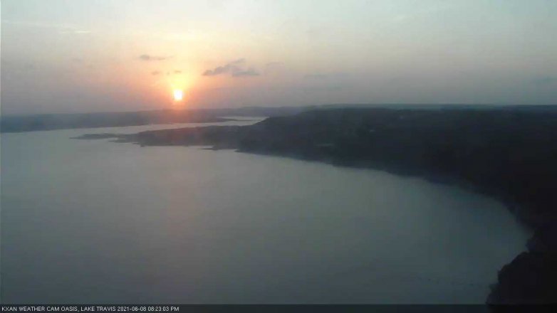 Lake Travis webcam, June 8, 2021 8:25 PM CT
