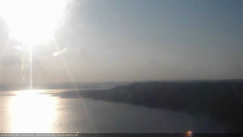 Lake Travis webcam, June 9, 2021 6:45 PM CT