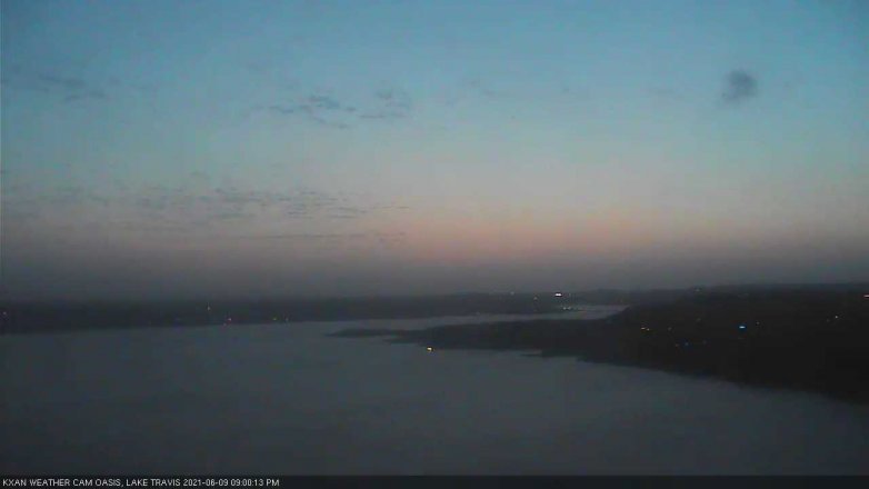 Lake Travis webcam, June 9, 2021 9:00 PM CT