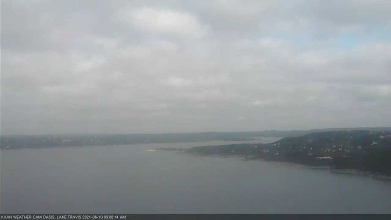 Lake Travis webcam, June 10, 2021 9:00 AM CT