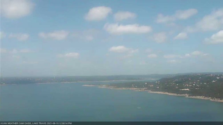 Lake Travis webcam, June 10, 2021 12:00 PM CT