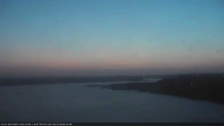 Lake Travis webcam, June 10, 2021 9:00 PM CT