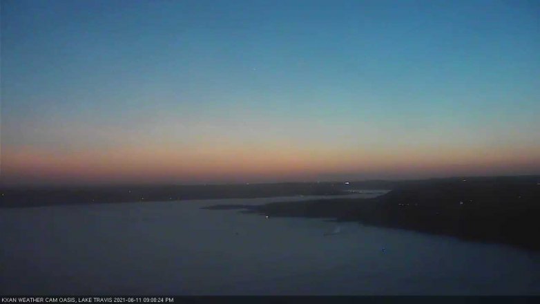 Lake Travis webcam, June 11, 2021 9:00 PM CT