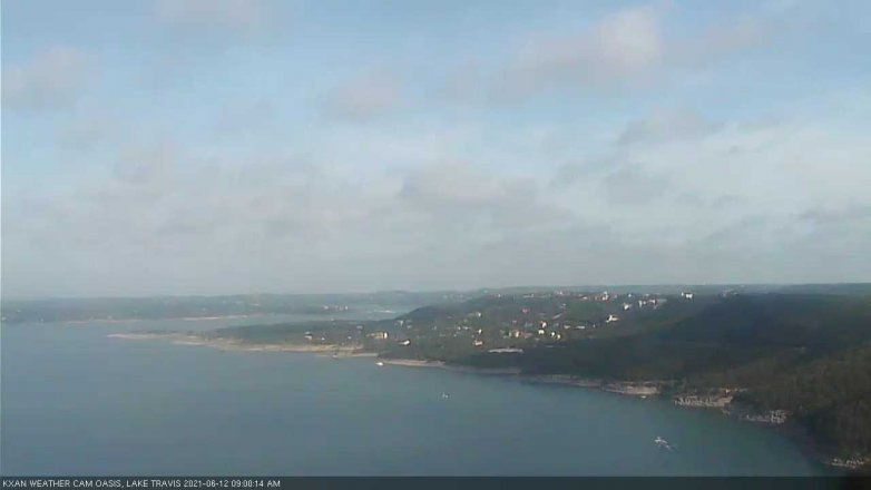 Lake Travis webcam, June 12, 2021 9:00 AM CT