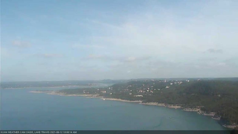 Lake Travis webcam, June 12, 2021 10:00 AM CT