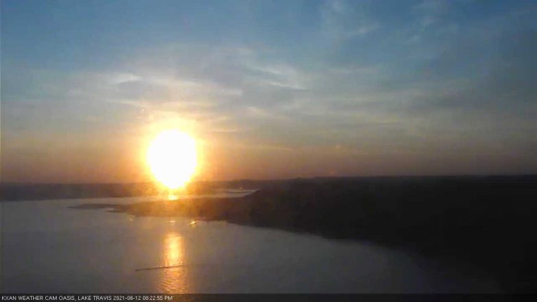 Lake Travis webcam, June 12, 2021 8:25 PM CT