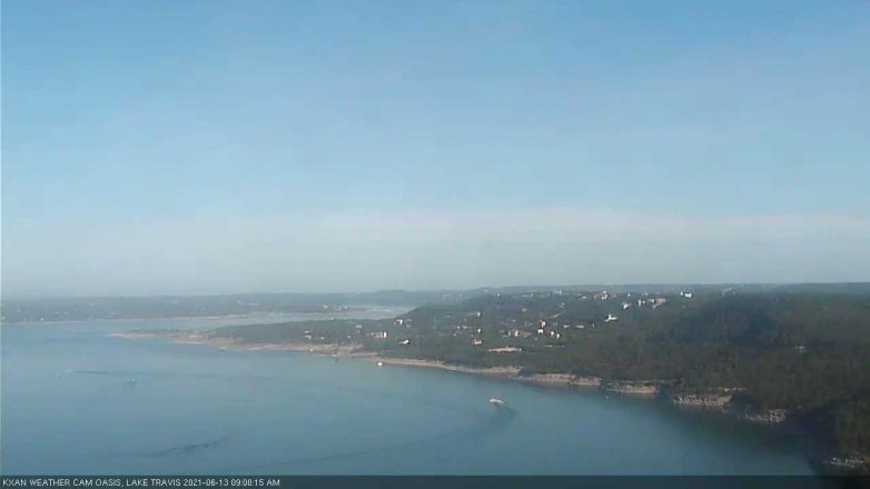 Lake Travis webcam, June 13, 2021 9:00 AM CT