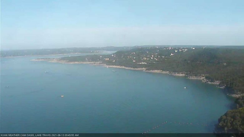 Lake Travis webcam, June 13, 2021 9:45 AM CT