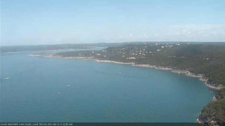 Lake Travis webcam, June 13, 2021 11:25 AM CT