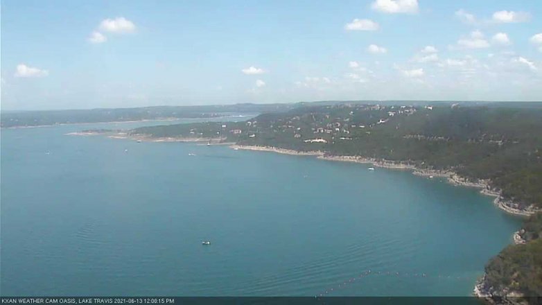 Lake Travis webcam, June 13, 2021 12:00 PM CT