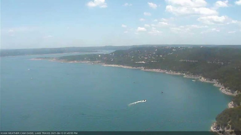 Lake Travis webcam, June 13, 2021 1:45 PM CT