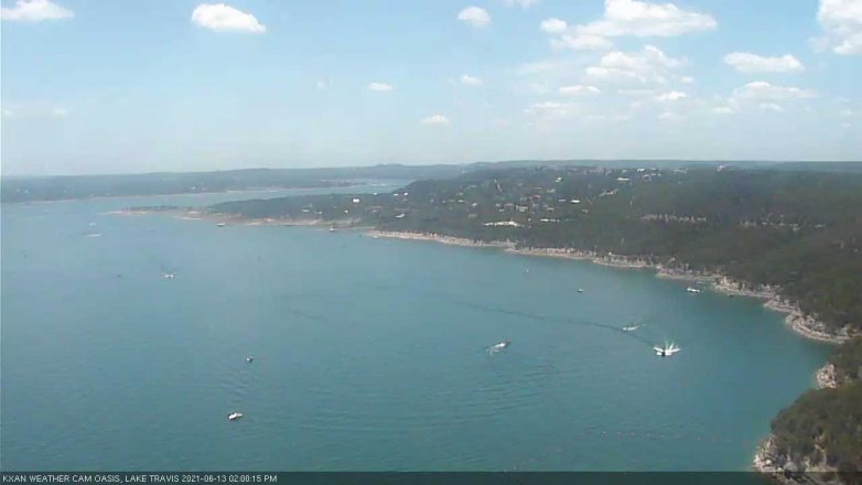Lake Travis webcam, June 13, 2021 2:00 PM CT