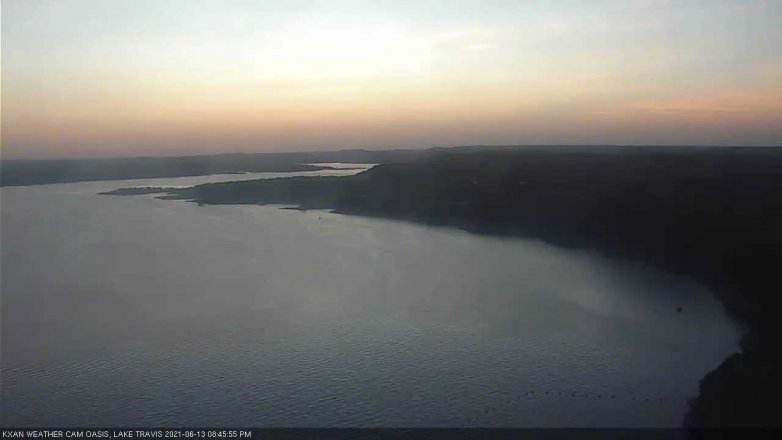 Lake Travis webcam, June 13, 2021 8:45 PM CT