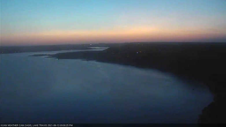 Lake Travis webcam, June 13, 2021 9:00 PM CT