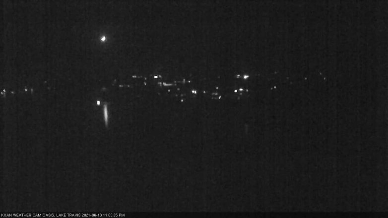 Lake Travis webcam, June 13, 2021 11:00 PM CT
