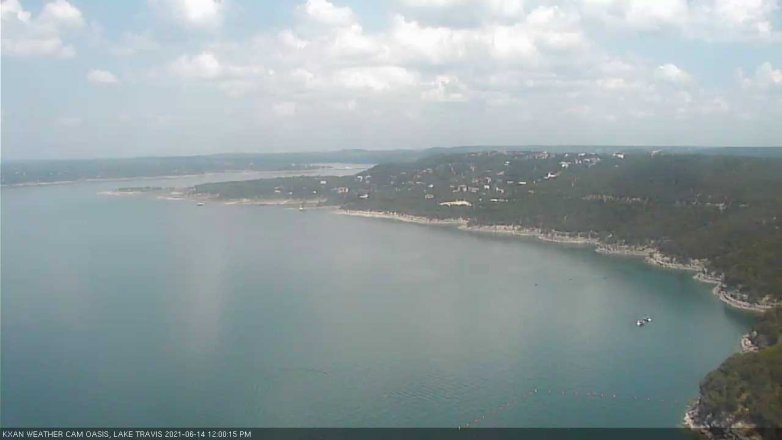Lake Travis webcam, June 14, 2021 12:00 PM CT