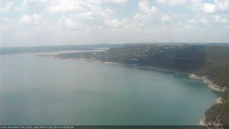 Lake Travis webcam, June 14, 2021 1:45 PM CT