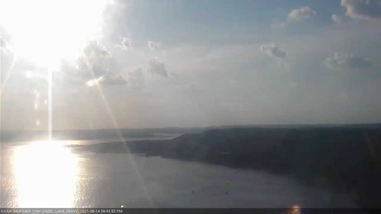 Lake Travis webcam, June 14, 2021 6:45 PM CT