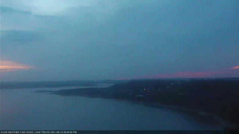 Lake Travis webcam, June 14, 2021 8:45 PM CT