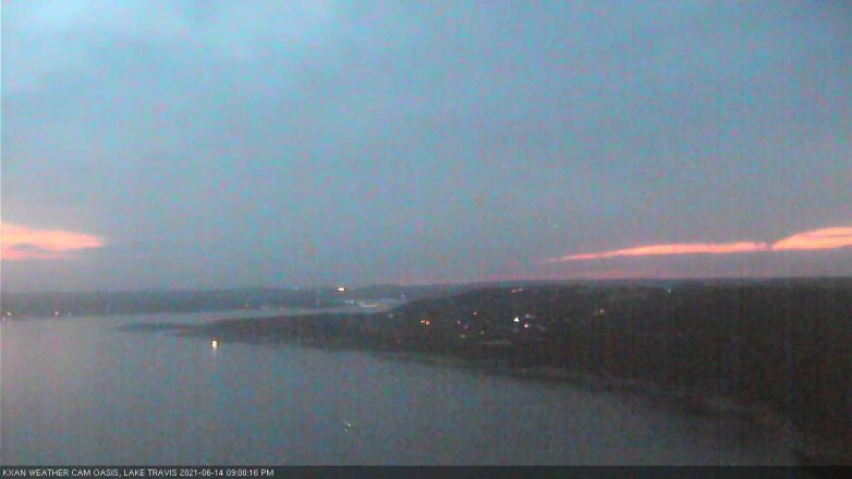 Lake Travis webcam, June 14, 2021 9:00 PM CT