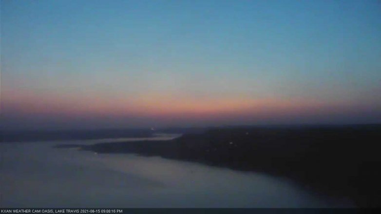 Lake Travis webcam, June 15, 2021 9:00 PM CT