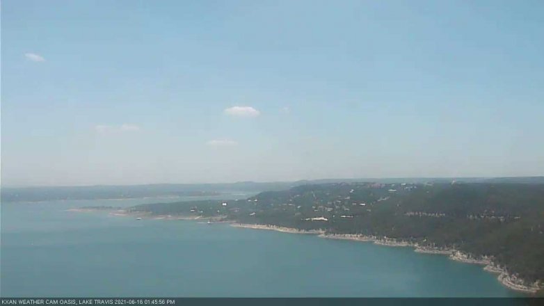 Lake Travis webcam, June 16, 2021 1:45 PM CT