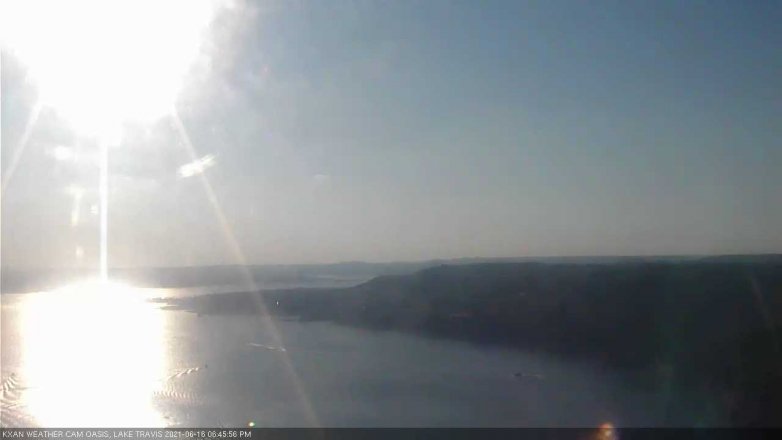 Lake Travis webcam, June 16, 2021 6:45 PM CT